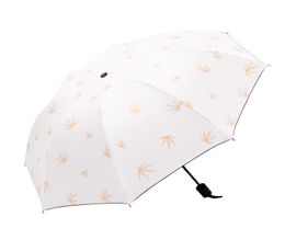 2019 New Wind Resistant Folding Umbrella Men Women Luxury Romantic Cherry blossoms Big Windproof Umbrellas Black Coating 8Ribs Par5462332