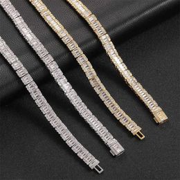 Bling Jewelry Women Iced Out Moissanite Diamond Choker Necklace Charm Gold Plated Tennis Chain