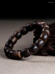 Necklace Earrings Set High Quality Real Submerged Water Huian Agarwood Bracelet Old Materials Eaglewood Buddha Beads Barrel Amusement