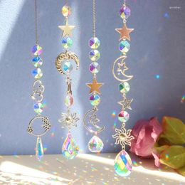 Decorative Figurines Crystal Wind Chime Catchers Ornament Outdoor Garden Windchime Window Hanging Light Catching Pendant Home Room Decor