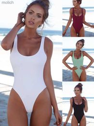 Women's Swimwear S-XXL sexy white one-piece swimsuit womens thong swimsuit high cut Trikini backless Monokini bathroom swimsuit WX