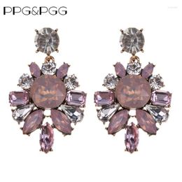 Dangle Earrings PPG&PGG Vintage Black & Pink Classic Luxury Drop Statement Charm Women Gifts Bohemian Fashion Jewellery
