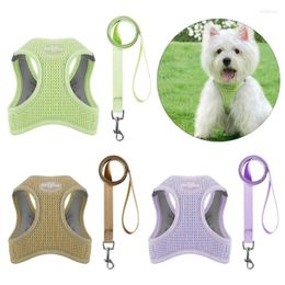 Dog Collars Vest Reflective Training Leash Slip Belt Harnesses Multicolored