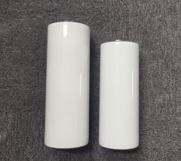 20oz Sublimation Straight Stainless SteeL Tumblers DIY Mugs Car Cups Thermal transfer Printing Coffee Beer Water Bottle Through Ai1662652