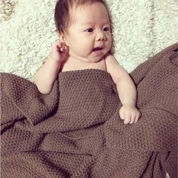 Blankets Adamant Ant High Quality Cotton Knit Blanket For Summer/Autumn On Sofa/Bed "Weave Pattern" Baby 80 135cm