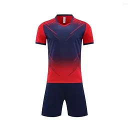 Men's Tracksuits 2024/24 Aldult Outdoor Running Training Wear Shirt Men And Kids Home Away Games Soccer Kits Short Sleeve 7708