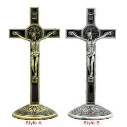 Decor Crucifix with Base Jesus Statue Catholic Table Cross Crucifix Cross for Religious Gifts Home Decor Jesus Decor Collectibles