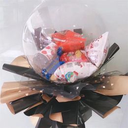 Party Decoration 1PC 20cm Wide Neck BOBO Balloons 30inch Transparent Ballon Snack Gift Baloon Bouquet Bubble Bag Wedding Engagement Decor