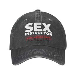 Ball Caps Punk Unisex Cotton Sex Instructor Baseball Cap Adult Adjustable Dad Hat Women Men Outdoor d240507