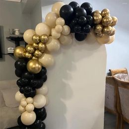 Party Decoration 90pcs5 10 Gold Cream Black Latex Balloon Arch Kit For Housewarming Christening Parties Etc