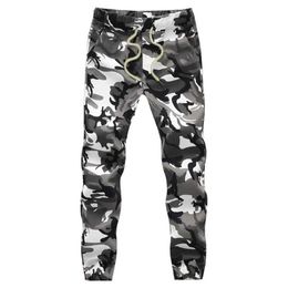 Men's Jeans Cotton mens jogging autumn pencil harem pants 2024 mens camouflage military pants loose and comfortable cargo camouflage joggers J240507