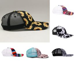 Snake Baseball Hat Cow Print Leopard Caps Serape Mesh Cap Fashion Striped cactus Hats Outdoor Sunhat KHA5991930195