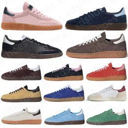 Spezials Handball Spezial Designer Sports Shoes casual platform Aluminium BlackGum Black Clear Pink Gum Collegiate Navy men Women Navy Gum Sports Sneaker