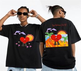 Singer Bad Bunny UN VERANO SIN TI Music Album Double Sided Print Graphics T Shirt Unisex Hip Hop Oversized Streetwear Tshirts 2206414149