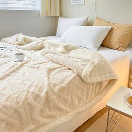 Blankets Soft Throw Blanket Multi Colour Coral Velvet Blanket Cosy Warm Plush Blanket For Sofa Bedroom Living Room Camp