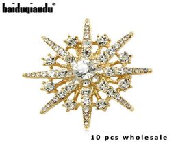 Lof of 10pcs Whole Factory Direct High Quality Crystal Rhinestones Starburst Brooch Pins 2010093210326