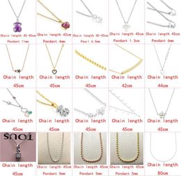 2021 new style 100 925 sterling silver fashion classic Diy cute bear elegant ladies fashion necklace whole factory direct sal528781322189