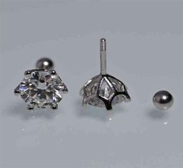 Smyoue 8mmColor 2 0 Carat 100% Moissanite Stud Earrings For Women Screw Thread Ear Studs 925 Silver Jewelry Pass Diamond Test225T7431835