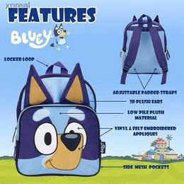 Plecaki Śliczne małe niebieskie gadanie pluszowy mały niebieski psa plecak bingo pus plecak niebieski dzieci plecak wx