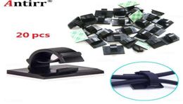 20pcs Car Cable Winder Fastener Charger Line Clasp Wire Cord Clip Tie Fixer Organiser Desk Wall Clamp Holder Management Adhesive2250845