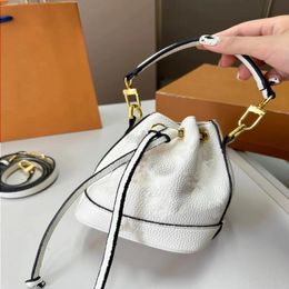 10A Fashion Exquisite Handbag Shoulder Drawstring Bag Designer One Unisex Bucket Fashion Leather Fashionable Classic New Versatile Hapmu