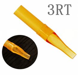 Disposable Tattoo Tips 50 Pcs 3RT Yellow Colour Plastic Sterile Nozzles Tube Tattoo Supply For Tattoo Machine 4572382