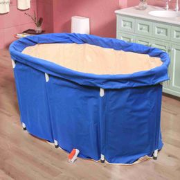 Bathing Tubs Seats Folding bathtub adult spa bathtub bucket spa bathtub for indoor outdoor swimming portable use WX