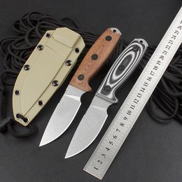 Straight Fixed Blade Knife G10 handle and brown linen Handle Blades 9Cr18Mov Tactical Self Defense EDC Tool Pocket Camping Hunting Knives Straight Knives