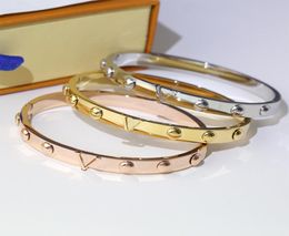 Classic Luxury Bangle Brand Designer Bracelet European Fashion Couple Bracelets For Men Women High Quality Stainless Steel 18K G6066040