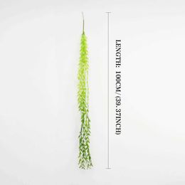 Decorative Flowers Wreaths Artificial Plant Willow Tree Leaves Vine Indoor Room Window Party Home Decoration Wall Hanging Fake Flowers Garland Ivy