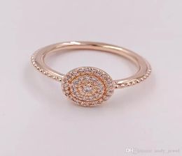 Rose gold radiant rings original silver fits for style Jewellery 180986CZ H8ale H84377703