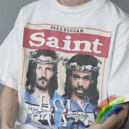 Men's T-Shirts SAINT T Shirt Men Women Best Quty Poster Printing Ts T-shirt T240508