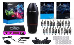 Cheap Tattoo Kits Dragonhawk TOP Tattoo Kit Motor Pen Machine Gun Power Supply Needles D30298912028