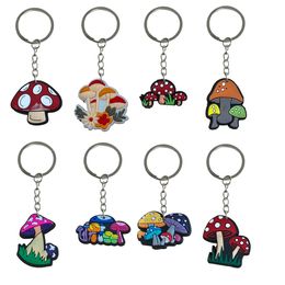 Keychains Lanyards Mushroom New Product Keychain Keyring For Women Key Pendant Accessories Bags Suitable Schoolbag Men Mini Cute Class Otbe1