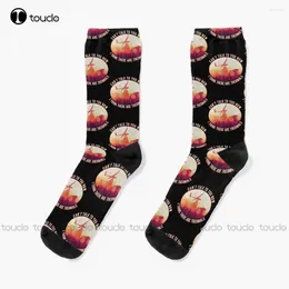 Women Socks Glider Airplane Landscape Retro Red Sunset Sock Personalized Custom Unisex Adult Ity Holiday Gifts