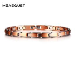 Pure Copper Magnetic Therapy Womens Bracelets Health Energy Magnet Heeling Adjustable Bangles for Arthritis Pulseira Feminina6376778