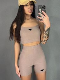 Designer women's fitness set, sexy casual suspender, fashionable yoga sportswear