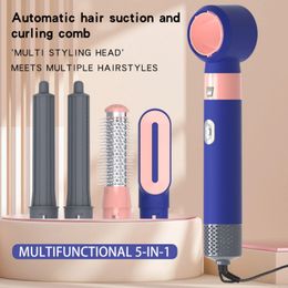 air styling set electric hair dryer comb brush curling iron styling tool rotating curler 5-in-1 240429
