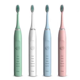 Sonic Electric Toothbrush for Adults Children Ultrasonic Automatic Vibrator Whitening IPX7 Waterproof 4 Brush Head USB Type 240508