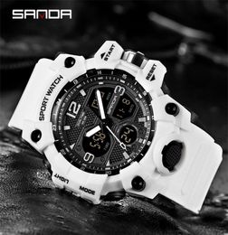 SANDA Men Military Watches G Style White Sport LED Digital 50M Waterproof S Shock Male Clock Relogio Masculino 2202254645839