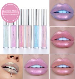 Handaiyan Iridescent Sheer Glitter Gloss Shine Lipgloss Long Last Nutritious Makeup Liquid Lip Glosses1745342