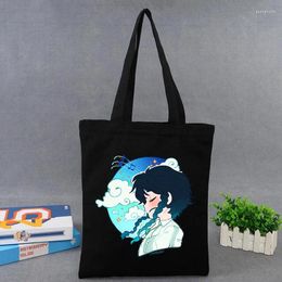 Shopping Bags Customize Genshin Impact Print Womens Designer Tote Reusable Bag For Groceries Shoulder Lady 2024