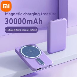 Bank Xiaomi 30000mAh Power Bank Magnetic Wireless Charging Compact Lightweight Portable Super Fast Charging Mobile Phone Accessory