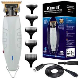 Electric Shavers Kemei 1931 Powerful Electric Hair Trimmer Beard Grooming For Men Rechargeable Clipper Hair Cutting Machine Blade Can Be Zero T240507