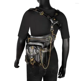 Waist Bags YourSeason Moto Biker Bag For Ladies Multifunctional PU Leather Vintage 2024 Punk Small Shoulder Belt