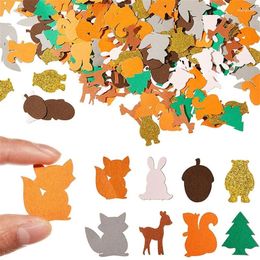 Party Decoration 100pcs Animal Confetti 1st First One Year Old Baby Boy Girl Wild Safari Jungle Zoo Birthday Decor Po Prop Gift