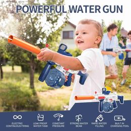 Sand Play Water Fun New M416 Electric Gun Toy Childrens High Voltage Strong Charging Automatic Sprinkler Q240408