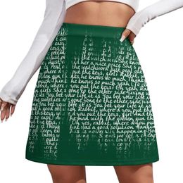 Skirts Cornflake Girl - Soundwave With Lyrics (for Dark Background) Mini Skirt Summer Shorts Clothes For