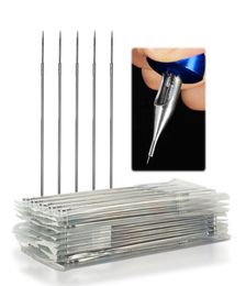 100pcs 1RL Permanent Makeup Card Tattoo Needles for Eyebrow Lip Eyeliner Tattoo Machine Cosmetic Disposable Sterilized Professiona6631751