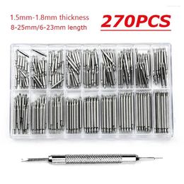 Watch Repair Kits 270pcs/set Strainless Steel Spring Bars Dia 1.5mm/1.8mm Length8mm - 25mm/6mm 23mm Watchband Strap Belt Tools Pin